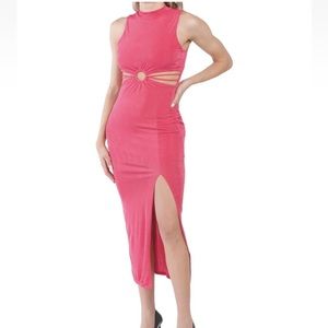 Saints hot pink cut out dress size small